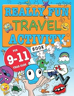 Fun Travel Activity Book For 9-11 Year Olds